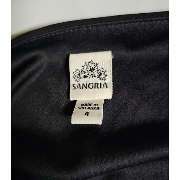 Sangria Black Romper Style Mid Length Pull Over Stretch Casual Dress, Size 4 - Picture 4 of 5